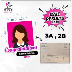 1:1 tutoring 75 Alishbah Irfan result