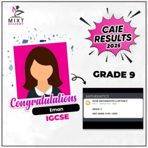 1:1 tutoring 72 Eman Result