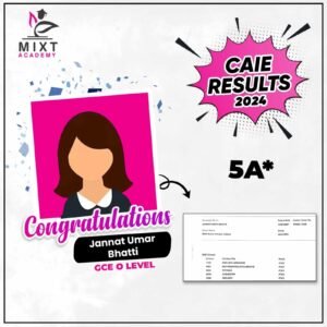 1:1 tutoring 66 Jannat Umar Bhatti result