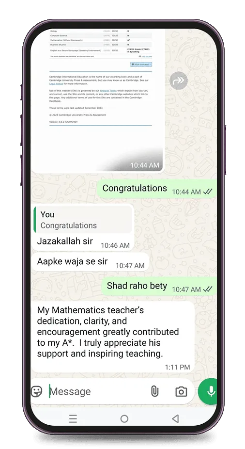 hong kong 1:1 tutoring 348 testmonial, Exam result