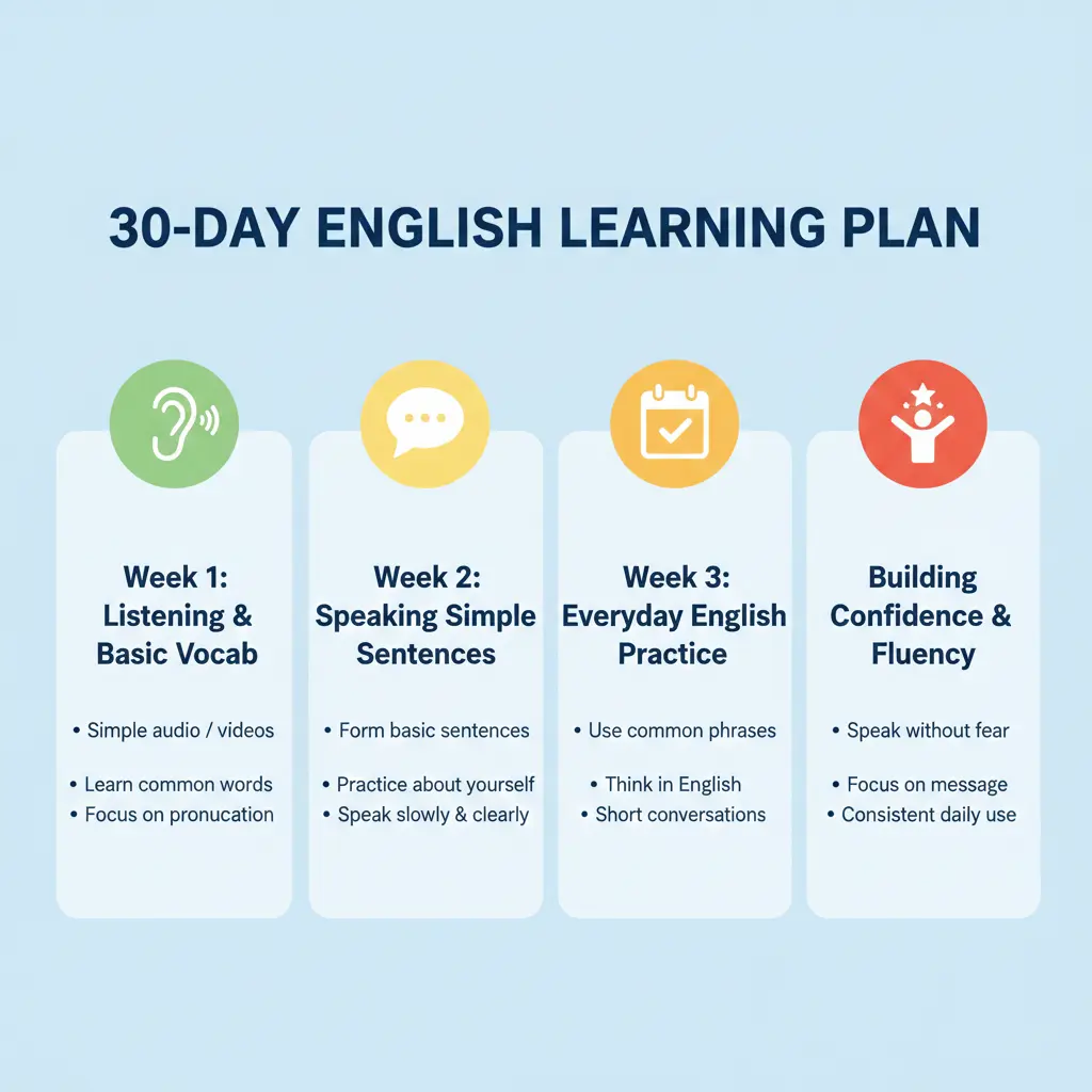 30-Day Plan to Learn English Faster