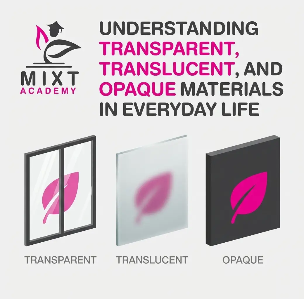 Mixt Academy blog cover: Understanding Transparent, Translucent, and Opaque Materials.