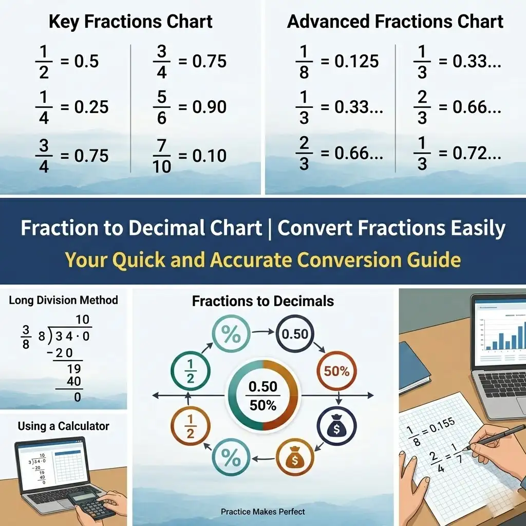 Fraction to Decimal Chart | Convert Fractions Easily