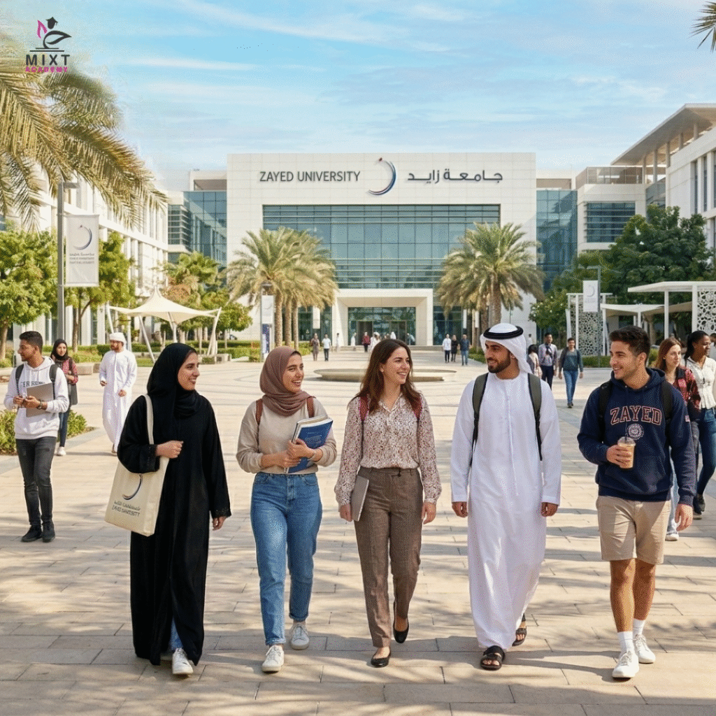 University students highlighting modern education in UAE past and present