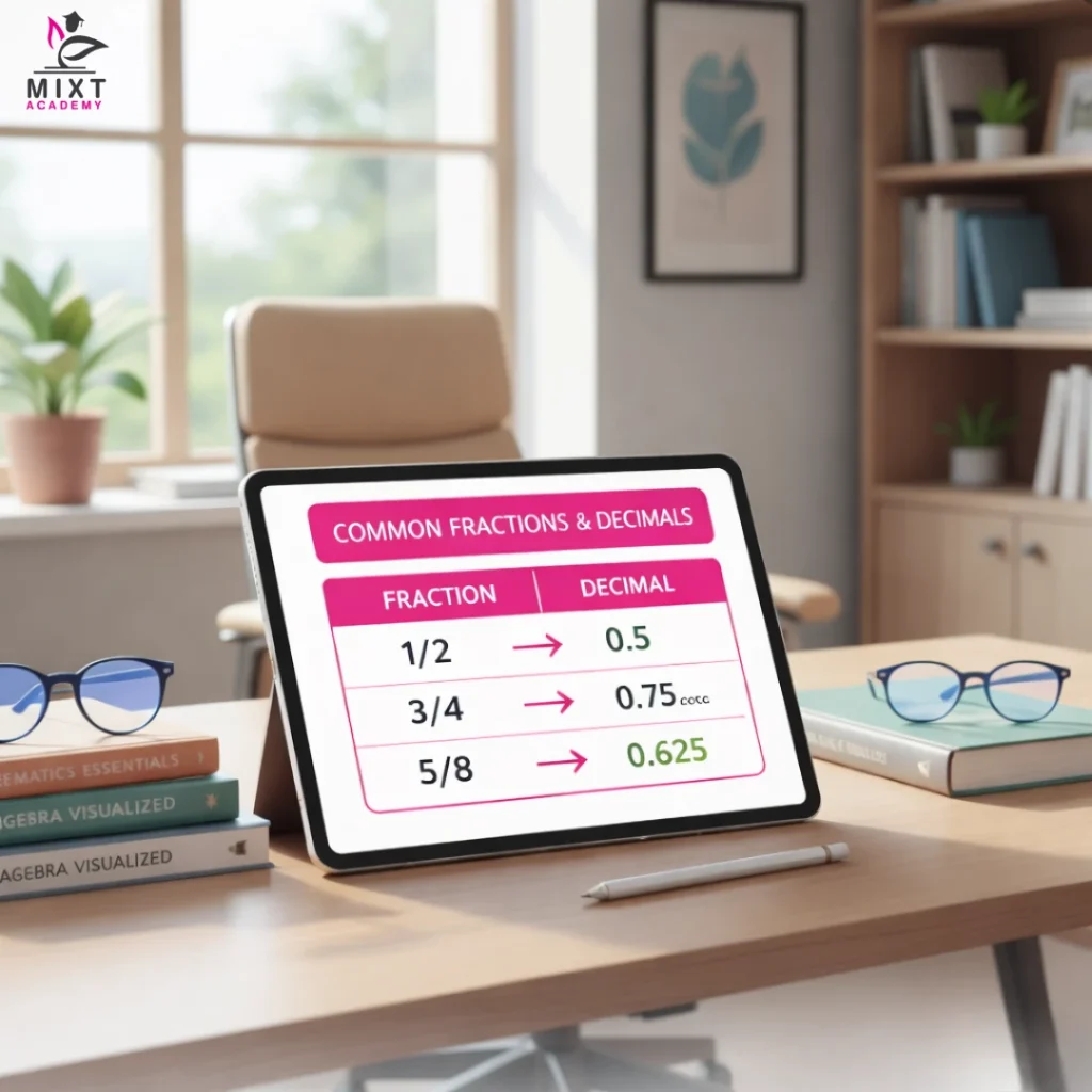 Fraction to Decimal Chart | Convert Fractions Easily