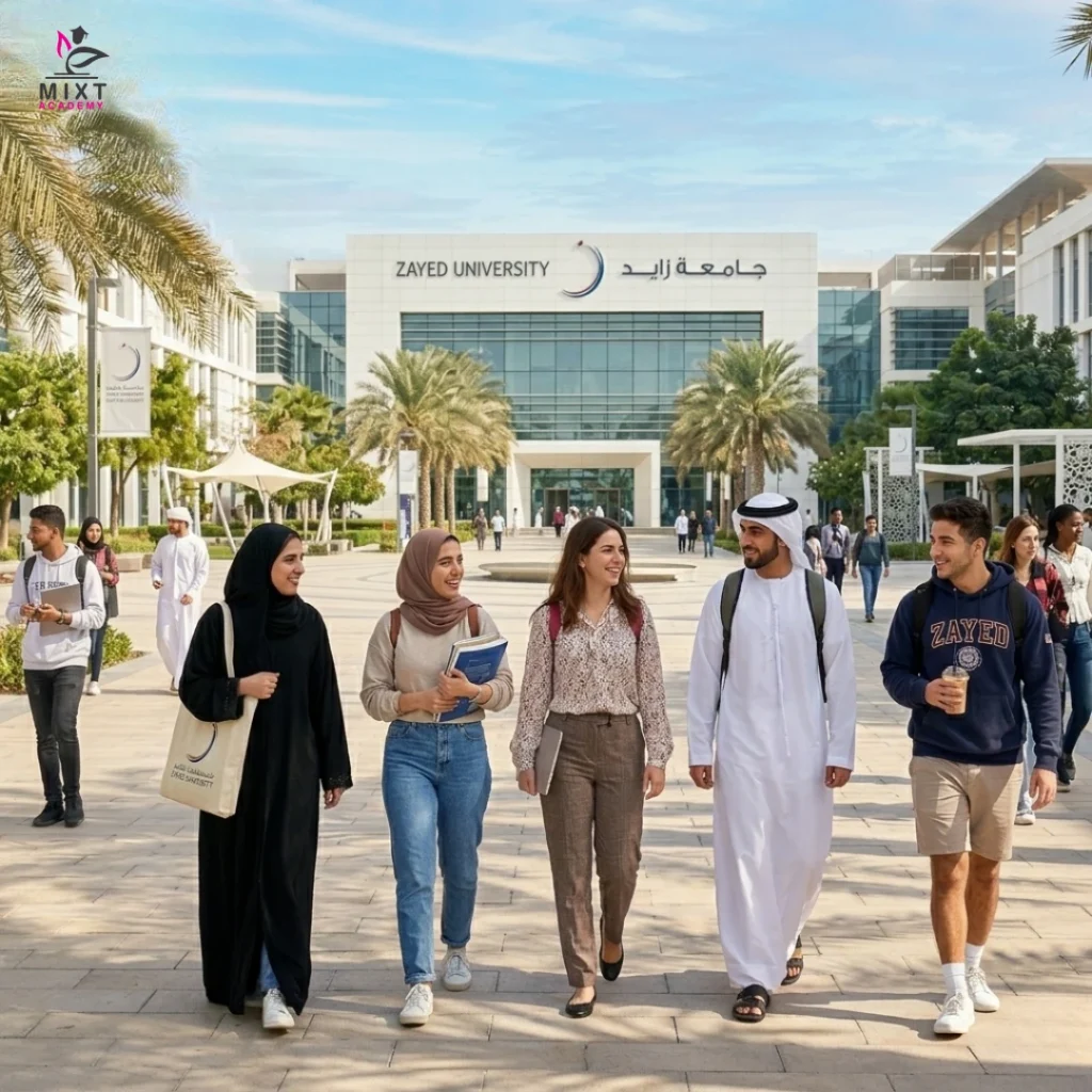 University students highlighting modern education in UAE past and present