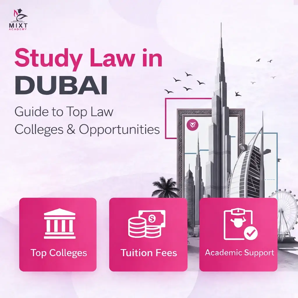 an image showing Dubai’s top colleges' fees and academic support.